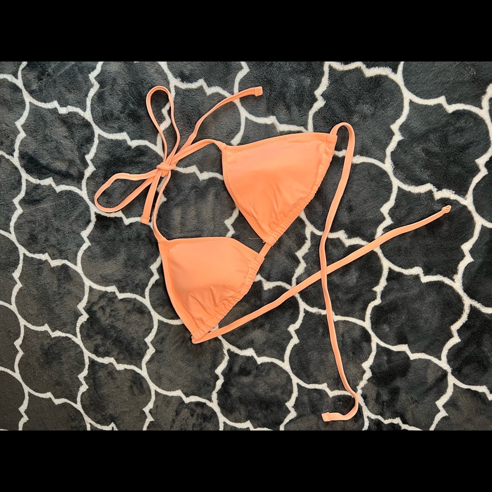 ❥Pink Swim top ❥Small ❥Tied straps